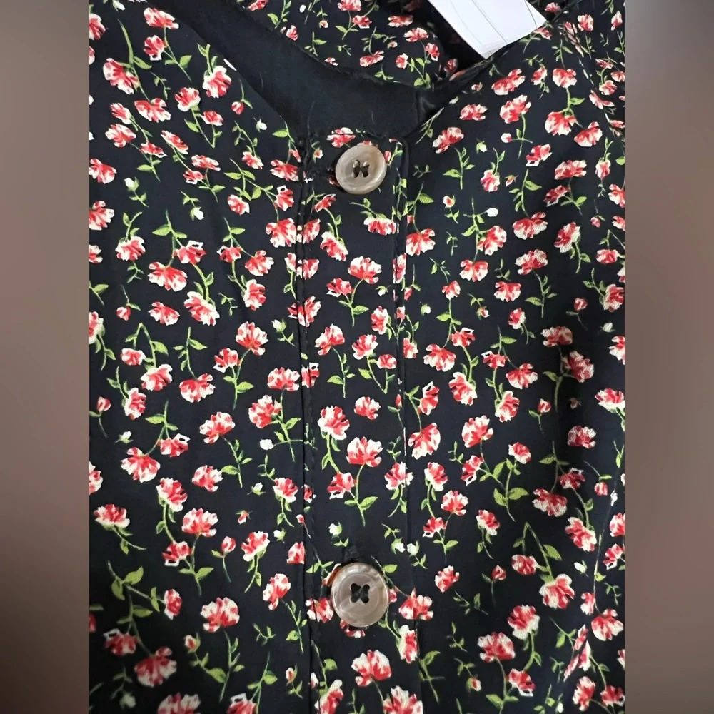 NWT Sienna Sky Floral Pattern Front Button Tie Back Women's Dress Size Medium - Picture 8 of 10